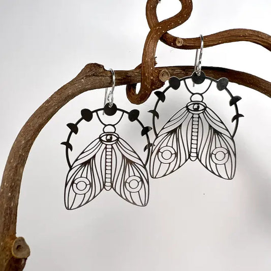 Moth Moon Earrings